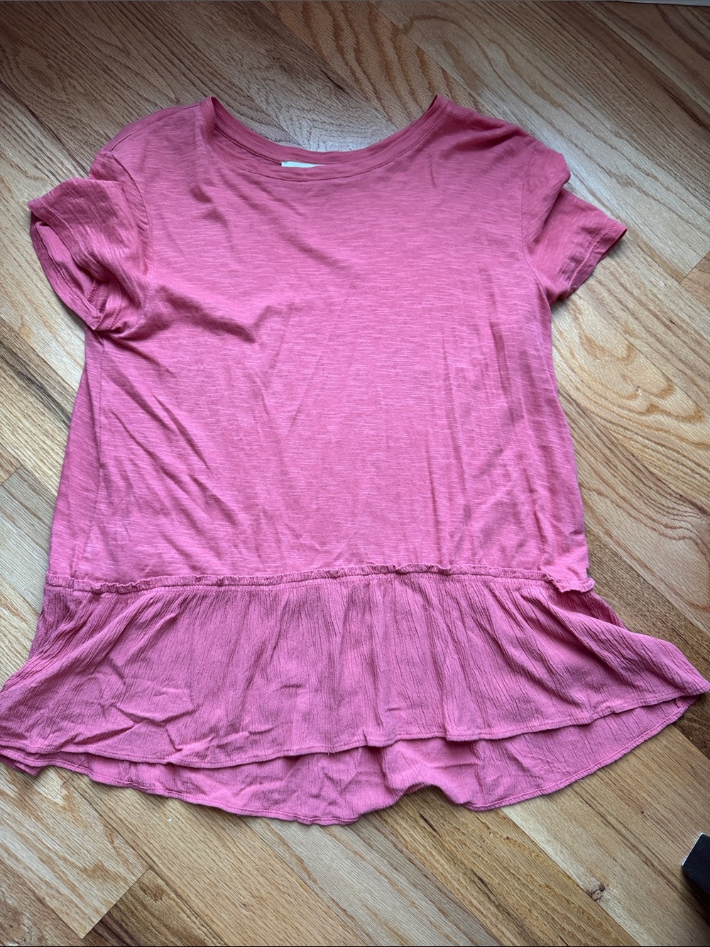Loft Women's Coral Short Sleeve Peplum Top